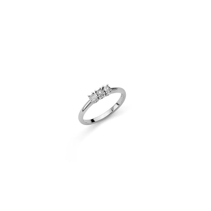 Anello Da Donna Trilogy In Oro Bianco 18Kt con diamanti Donna Oro DHAT7892.005