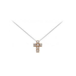 Women's Necklace Cross Stitch Light Woman Rose Gold DHPF7366.010