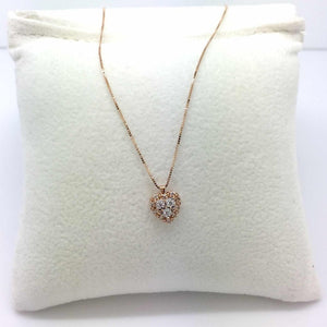 18 Kt rose gold women's necklace with diamonds Donna Oro DHPF9848.007