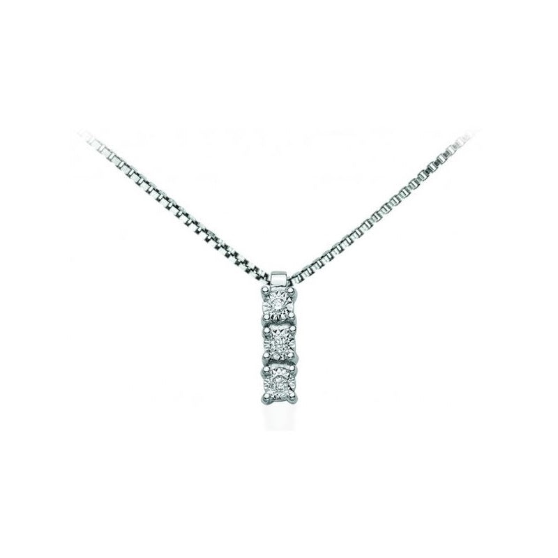 18 Kt white gold women's necklace Trilogy Donna Oro DHPT7893.003