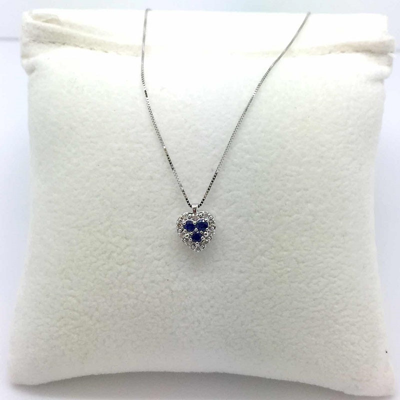 18 Kt white gold women's necklace with Sapphires Donna Oro DHPZ9846.005