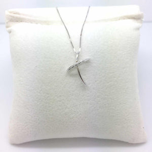 Women's Necklace In White Gold Cross Woman Gold DHPF7371.001