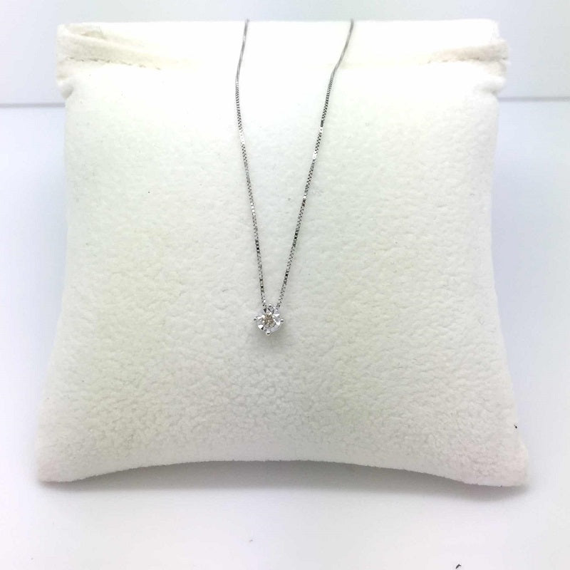Women's light point necklace in white gold Donna Oro DHPL8503.004
