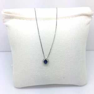 Women's necklace in white gold with Diamonds Sapphire Woman Gold DHPZ7204.004