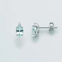 Load image into Gallery viewer, Miluna Women's Earrings in White Gold with Aquamarine and Diamonds ERD2521
