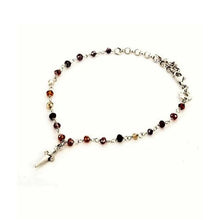 Cargar imagen en el visor de la galería, Pulsera de plata para hombre Cesare Paciotti Rosario de Otoño JPBR1074B
