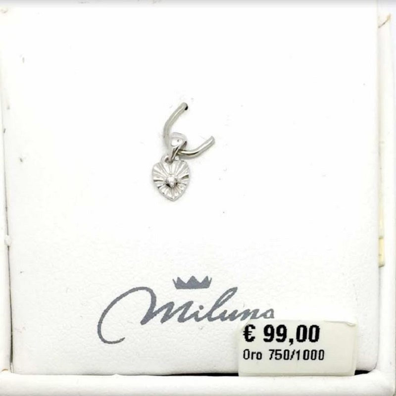Pendente Miluna In Oro Bianco e Diamante KFPD673M