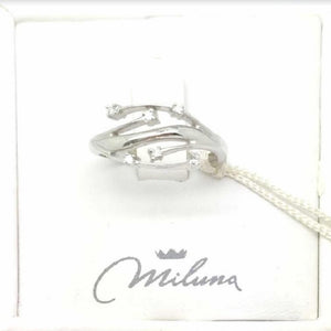 Anello Da Donna Miluna In Oro Bianco 18Kt con Diamanti LID1734