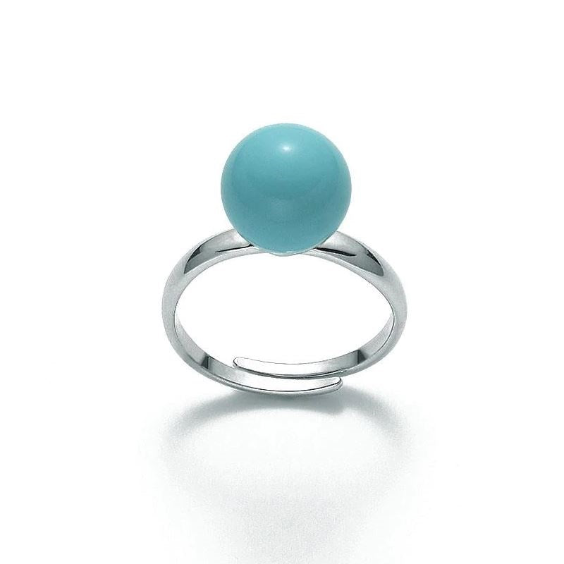 Anello Da Donna Miluna In Argento 925 E Perla Turchese 10 MM LID2996