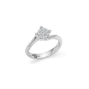 Anello Da Donna Miluna In Oro Bianco 18Kt con Diamanti LID3283