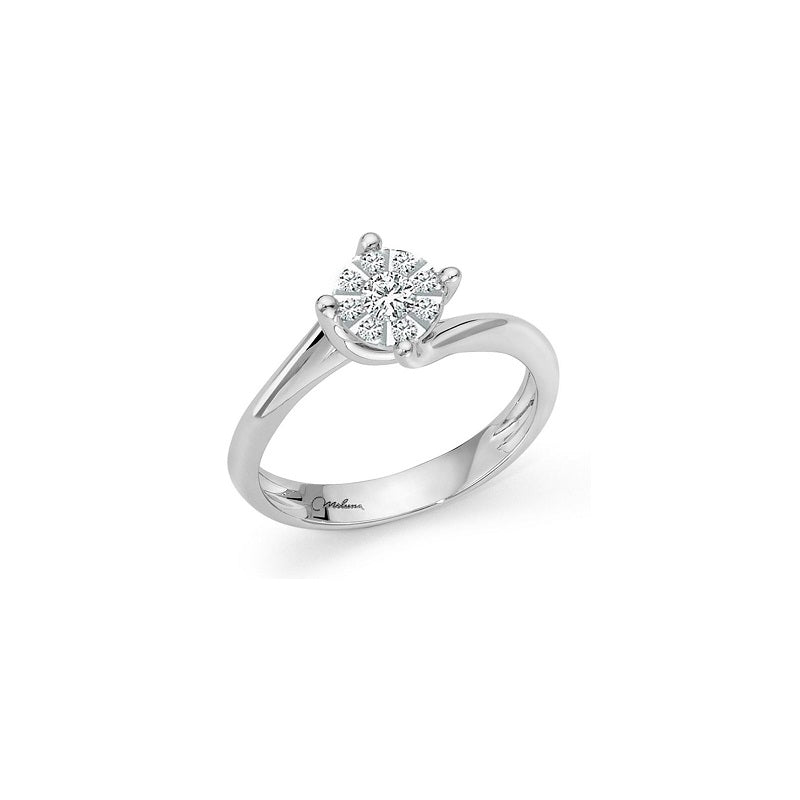 Anello Da Donna Miluna In Oro Bianco 18Kt con Diamanti LID3283