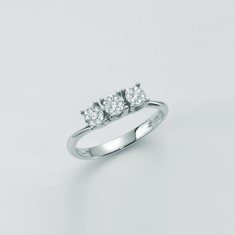 Anello Da Donna Miluna Trilogy Oro Bianco E Diamanti LID3369
