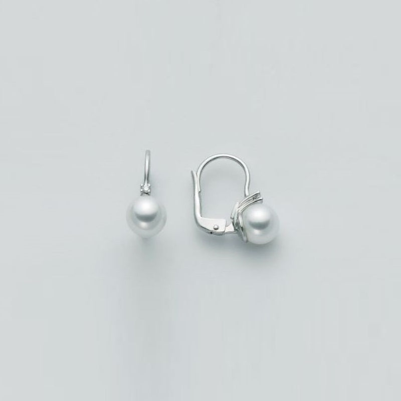 Pendientes Miluna de oro blanco con diamantes y perla cultivada MOR775BM_003