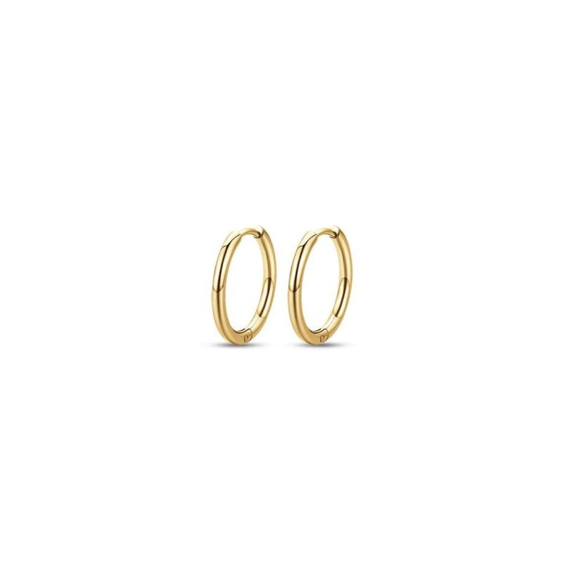 Pendientes de mujer Luca Barra OK1124 en acero dorado de 19 mm