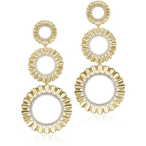 Luca Barra OK846 women's earrings in golden steel
