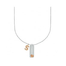 Load image into Gallery viewer, Ops Objects Letter S Glitter Steel Women&#39;s Necklace OPSCL-685
