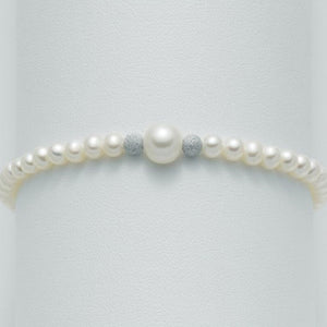 Bracciale Da Donna Miluna In Oro Bianco 18kt Con Perle Bianche PBR1410