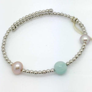 Pulsera de mujer en plata 925 con perlas de agua dulce Miluna PBR1710AG 