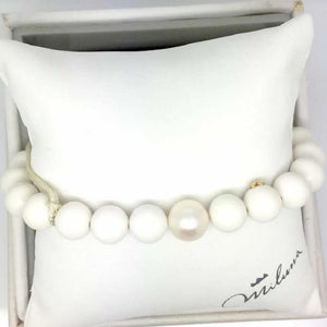 Bracciale Da Donna Miluna Perla bianca 8mm PBR1804