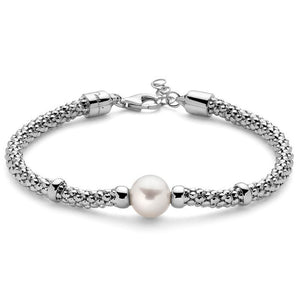 Miluna Women's Bracelet Gold Plated and White Pearl PBR3026B
