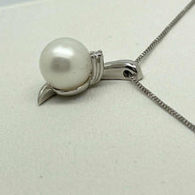 Cargar imagen en el visor de la galería, Collar de mujer Miluna de plata con perla y diamante PCL1547
