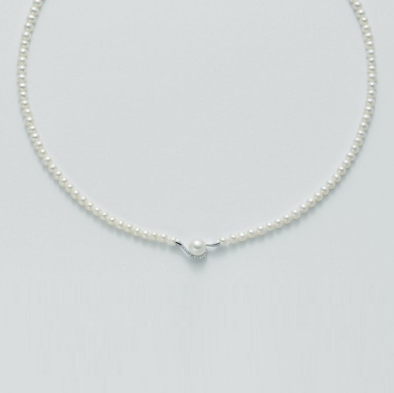 Collana Da Donna Miluna In Oro Bianco 18kt Con Perle Bianche PCL3192