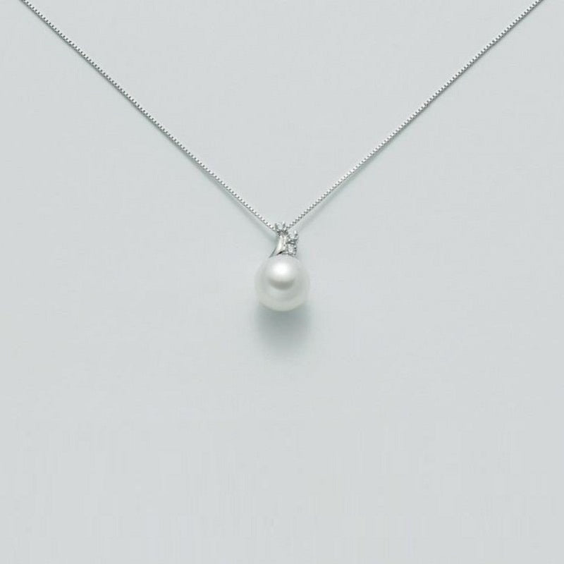 Miluna Women's Necklace In White Gold With Pearl PCL3328