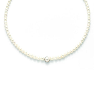 Collana Da Donna Miluna in oro bianco 18kt con Perle e diamanti PCL4053