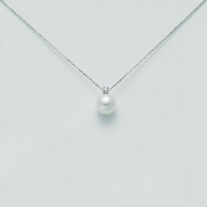 Miluna Women's Necklace In White Gold With Pearl PCL5499