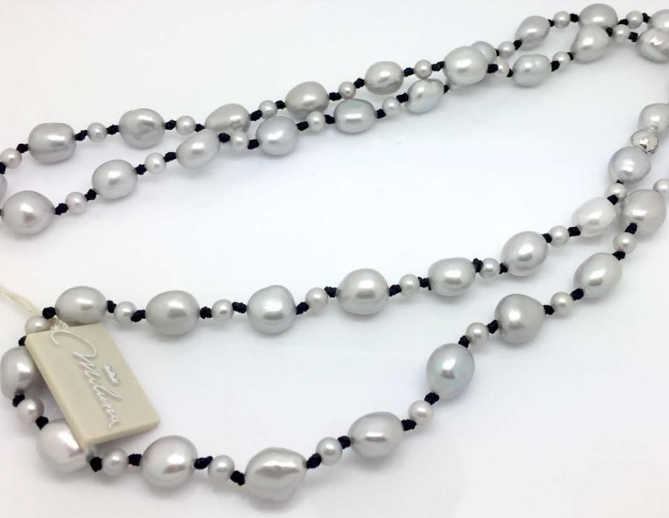 Collar de mujer Miluna en plata con perlas nudo PCL5643V