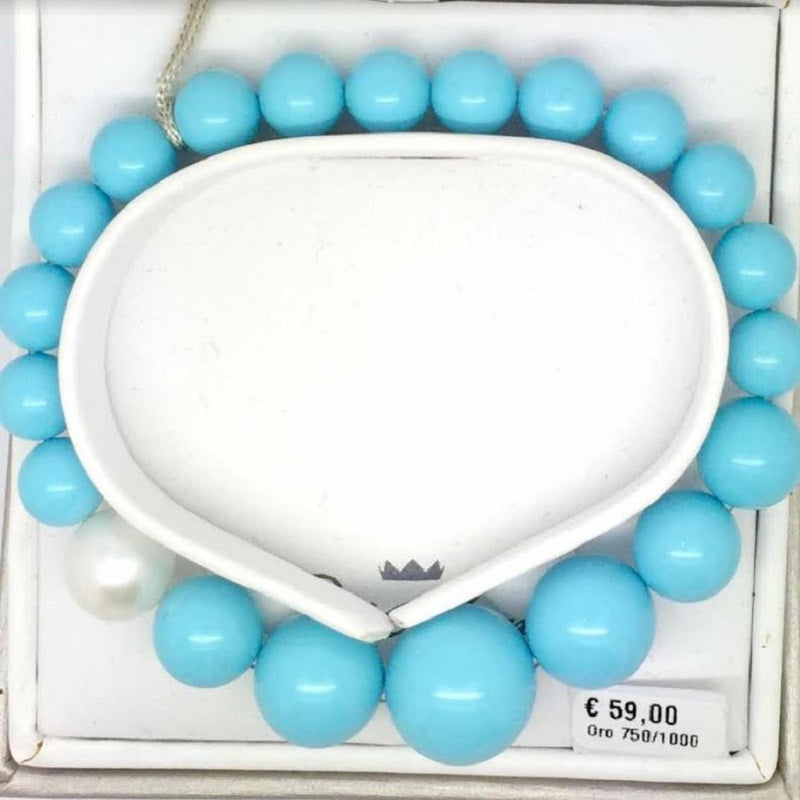 Miluna Women's Bracelet Pearl Turquoise PER1797