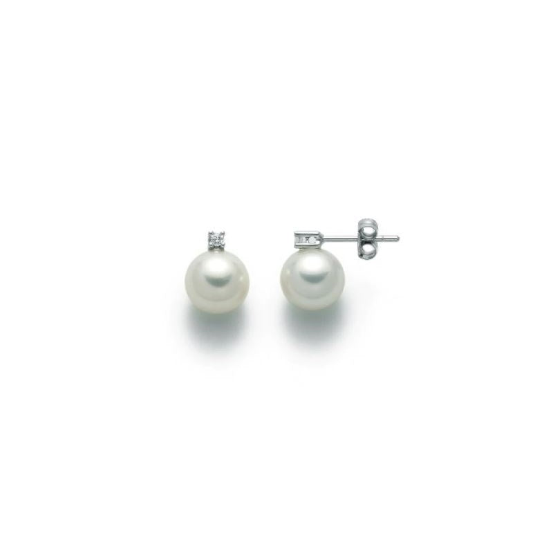 Pendientes de Mujer Miluna en Oro Blanco y Perlas PER2302