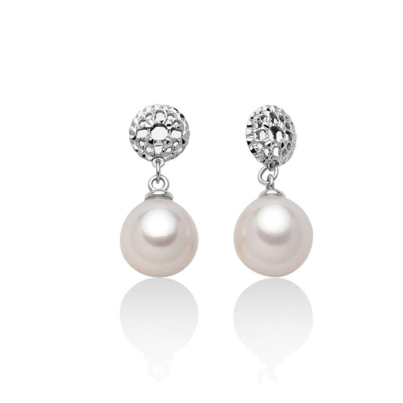 Pendientes de Mujer Miluna en Oro Blanco y Perlas PER2542