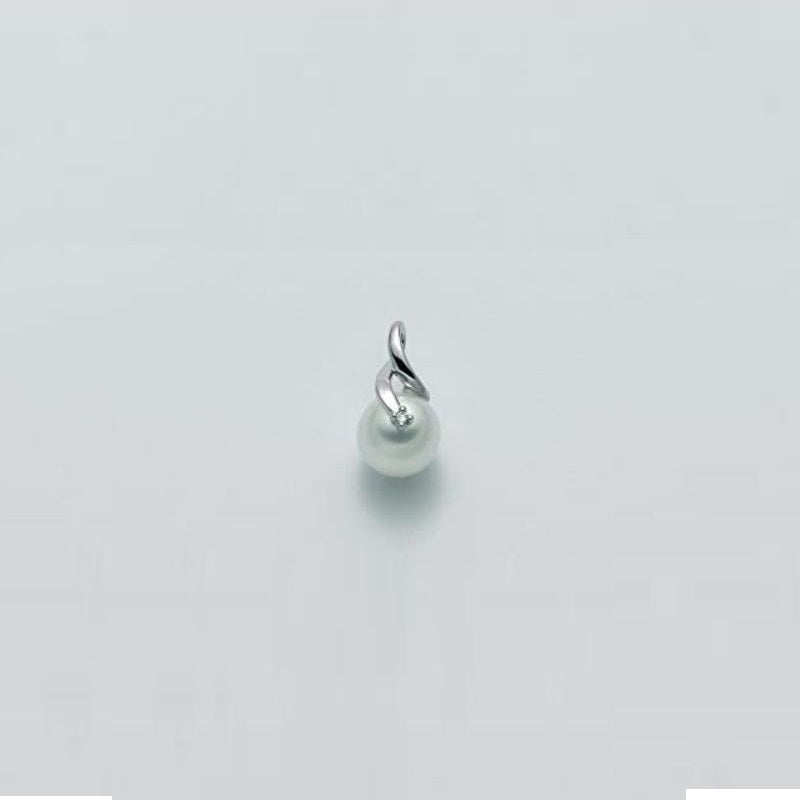 Pendente Miluna In Oro Bianco Perla e Diamanti PFD830