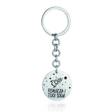 Load image into Gallery viewer, Steel key ring with the phrase make your dreams come true Luca Barra PK213
