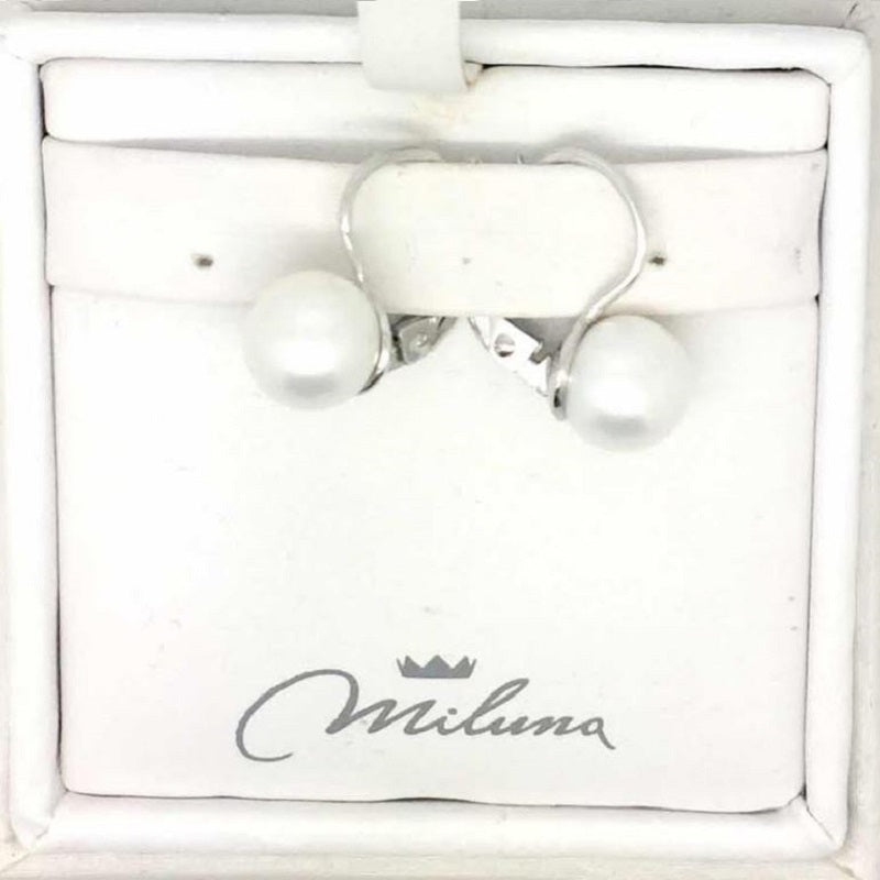Miluna women's earrings with lever pearls PMOB859J