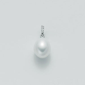 Pendente Miluna In Oro Bianco Perla e Diamanti PPF330