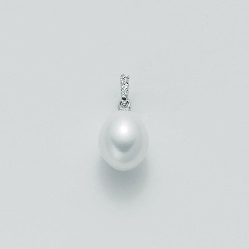 Pendente Miluna In Oro Bianco Perla e Diamanti PPF330