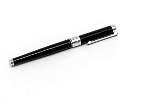 RS8521/SB Penna Rosenthal a biro nera con rifiniture argento