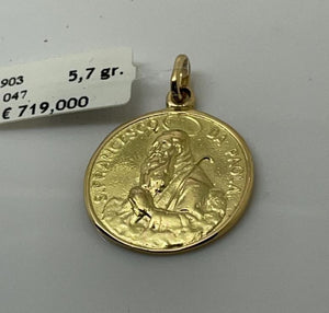 18Kt yellow gold S.FRANCESCO da Paola pendant