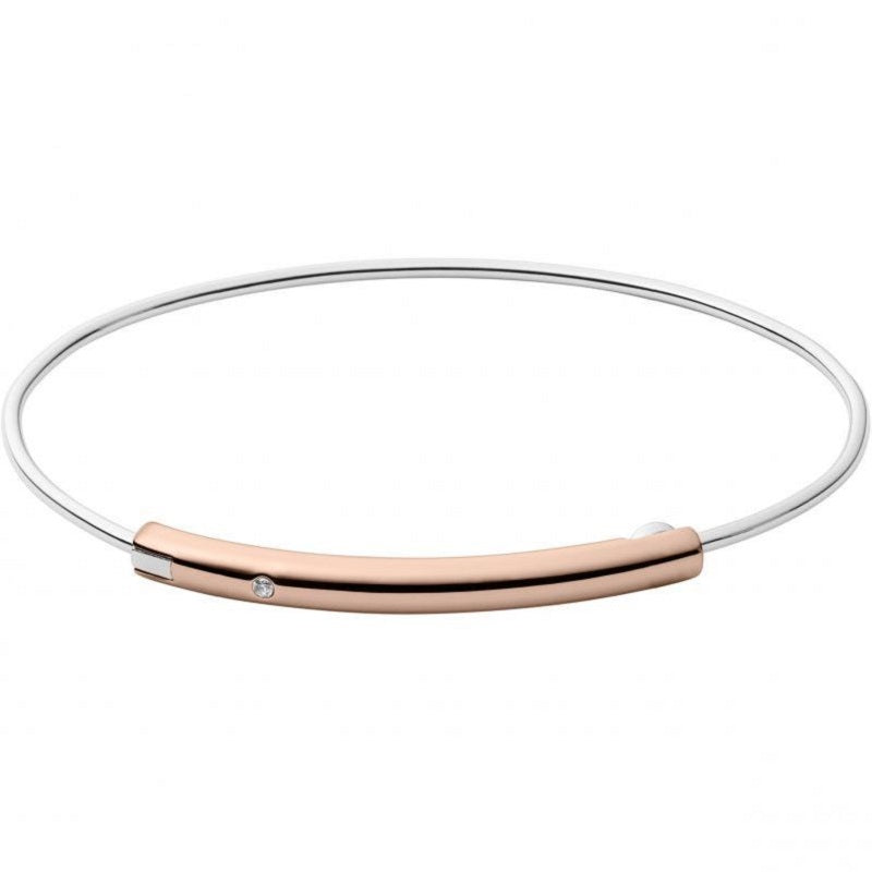 Skagen Elin Bracciale Donna In Acciaio Inossidabile: Chiusura A Cursore, Colore Argento
