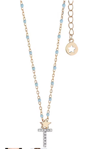 GLA 192 Collar Comete de plata con circonitas