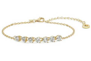 BRA 235 Comete bracelet in gold-plated silver with zircons