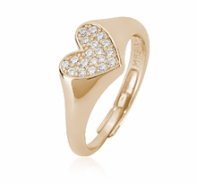 Cargar imagen en el visor de la galería, Anillo de Mujer en Plata Corazón Pavè Mabina 523207
