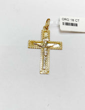 Load image into Gallery viewer, 384 18KT Gold Two-tone men&#39;s cross
