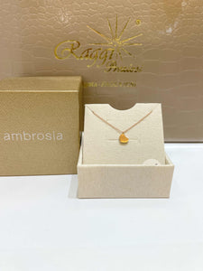 AGZ 378 Collar de oro rosa con corazón Ambrosia.