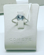 Load image into Gallery viewer, ANQ 308 Comete Women&#39;s ring in white gold with aquamarine and diamonds
