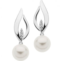 Carica l&#39;immagine nel visualizzatore di Gallery, Orecchini da donna Comete in oro e diamanti con perle coltivate ORP 593
