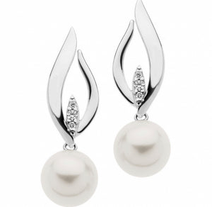 Orecchini da donna Comete in oro e diamanti con perle coltivate ORP 593