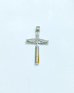 1760 Alchimie Cross in white gold for men with diamonds